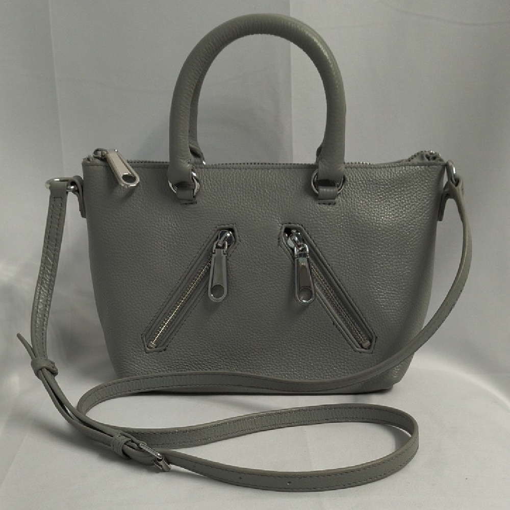 Rebecca Minkoff Gray Leather Mini Satchel Crossbody